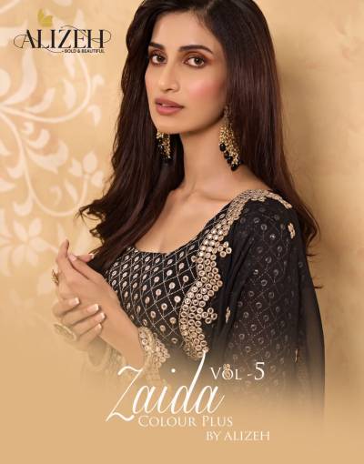 Zaida Colour Plus Vol 5 By Alizeh Designer Partywear Sharara Collection